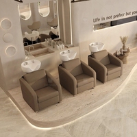 Ensemble de meubles de salon de manucure sur mesure | Table et miroir de manucure modernes | Design de salon complet et service de décoration Meubles de magasin de manucure