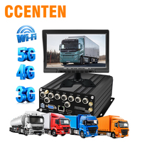 CCT 8CH MDVR 10 pouces Moniteur 1080p Caméras 4G Wifi GPS Double Carte Suivi Réel CMSV7 surveillance Camion Bus cctv MDVR