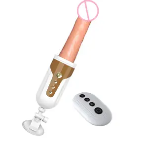 Dildo telescopico automatico a mani libere a distanza del vibratore di spinta della macchina del sesso per le donne