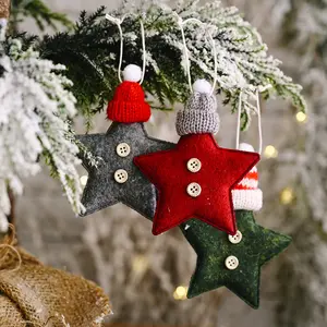 Войлочная подвеска в виде звезды на елку, новый год 2021, украшение, рождественские украшения для дома