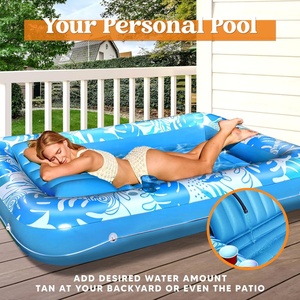 Flotador inflable extra grande para tomar el sol, tumbona para adultos, cama inflable, flotador tipo raft. - Product Image 4