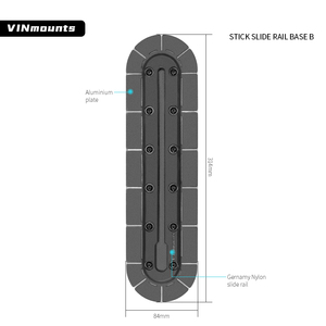 Support Tough-Track de 12'' de long avec base en acier thermolaqué pour montage de dispositifs mobiles sur véhicule VIN-TYQ-002-DG - Product Image 2