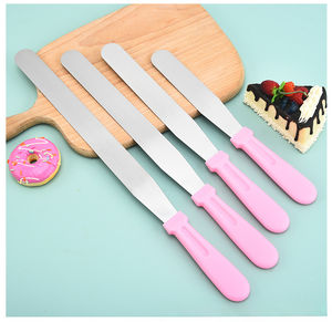Cuchillo de beso recto de acero inoxidable, espátula suavizante de crema para hornear <span class=keywords><strong>pan</strong></span> y pastel, herramienta de decoración de cocina, raspador de repostería - Product Image 4