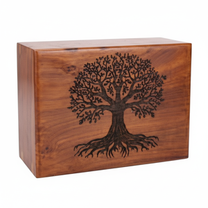 โกศเผาศพทำจากไม้สำหรับผู้ชายผู้หญิงโกศไม้สำหรับงานศพงานทำมือทันสมัย - Product Image 1