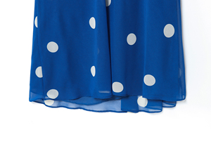 Vestido Midi Halter Casual de Verano con Espalda Descubierta y Estampado de Puntos Azules para Mujer - Product Image 5