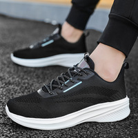 Sepatu Sneakers Pria Ukuran Besar Custom Pabrik 2025, Model Baru, Ringan, Bernapas, untuk Lari dan Olahraga