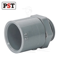 Adaptateur mâle en plastique certifié ETL avec écrou de blocage et surface lisse pour raccordement de tuyaux en PVC