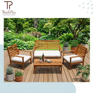 THINH PHU OLIVER Functional Acacia Wood Sofa Set-Contemporary <b>Outdoor</b> Furniture for Garden & Living Room-Customized Packing - Product Image 3