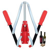 Machine à boucher le vin à double levier avec poignées en plastique, bouchon de bouteille de vin manuel en métal, capsuleuse de bouteille de bière manuelle