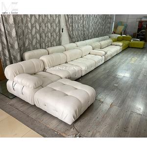 Furnitur Ruang Tamu Modern <span class=keywords><strong>Sofa</strong></span> <span class=keywords><strong>Sofa</strong></span> Chaise Bentuk L Mario Bellini Modular Sectional Velvet Teddy Boucle <span class=keywords><strong>Sofa</strong></span> Set - Product Image 3