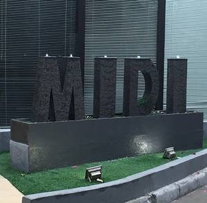 Lettre fontaine d'eau lettre cascade intérieure granit geyser <span class=keywords><strong>casade</strong></span> Alphabet LED éclairage lettres plaza hôtel villa porte - Product Image 3