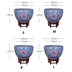 Jingdezhen रेट्रो दरार घुटा हुआ पारंपरिक नीले और सफेद चीनी मिट्टी मछली कटोरा चीनी नीले और सफेद चीनी मिट्टी बर्तन - Product Image 6