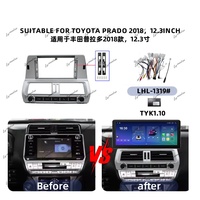 Frame Audio Mobil Tahan Panas untuk TOYOTA PRADO 2018, Panel Layar Monitor Mobil, Frame Mobil, Fascia, Frame Radio Mobil Android