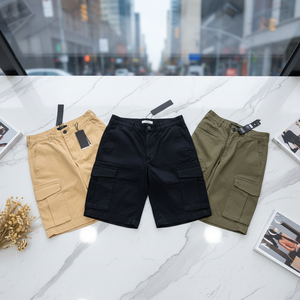 Shorts brodés texture pierre haute qualité 2026 – Style décontracté boyfriend pour homme, tendance streetwear estival insulaire - Product Image 2