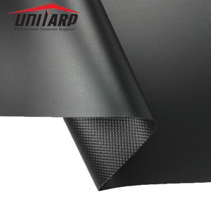 Lonas Recubiertas de PVC Negras de 610g, <span class=keywords><strong>Lona</strong></span> de PVC de 18oz, Tela Recubierta de Vinilo para Cubierta de Remolque de Camión - Product Image 2