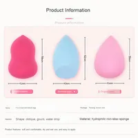 Vente en gros Ensemble d'œufs en éponge de beauté Prix d'usine Marque privée Poudre souple Éponge de maquillage Poudres pour le visage Utilisation humide et sèche