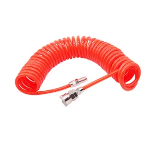 YUMO Customized Wear-resisting Good softness Elasticity Flexible PU Recoil Spiral Pneumatic Hose Tube for Compressor Air Tool