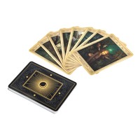 Baraja de Tarot personalizada lámina de oro negro baraja de cartas de Tarot de oro hermoso