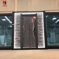 Maison préfabriquée de luxe personnalisable avec maison conteneur pliable et extensible sur mesure avec panneaux métalliques sculptés