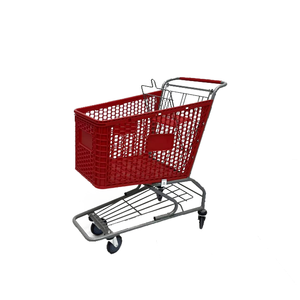 अमेरिकी शैली अर्ध-प्लास्टिक हैंडकार्ट हल्के शॉपिंग ट्रॉली - Product Image 1