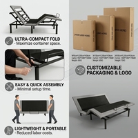 Cadre de lit électrique multifonctionnel réglable et pliable sur mesure, structure en fer métallique stable et durable pour chambre à coucher et appartement