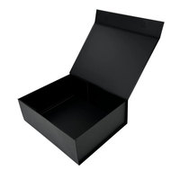 Cajas de luxe avec logo personnalisé de qualité supérieure quantité minimale de commande bas Boîte d'emballage rigide en carton noir magnétique pour les petites entreprises