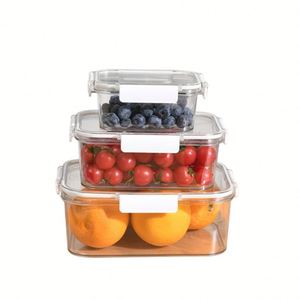 <b>Lunch</b> Bento Boxes Plastic Leak-Proof BPA-Free Airtight Food Storage Containers <b>Set</b> With Lids for Kitchen Organization - Product Image 4