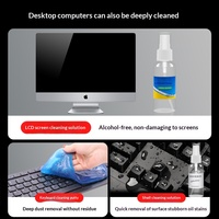 Kit de nettoyage pour ordinateur, nettoyant pour écran, kit pour ordinateur portable, neuf pièces, outils de nettoyage pour clavier