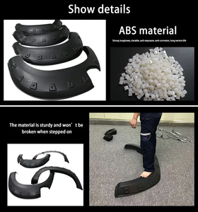 हॉट सेलिंग कस्टम फेंडर फ्लेयर्स प्लास्टिक ब्लैक कलर स्लिम स्टाइल व्हील फेंडर टोयोटा/आईसुजू के लिए फिट - Product Image 4