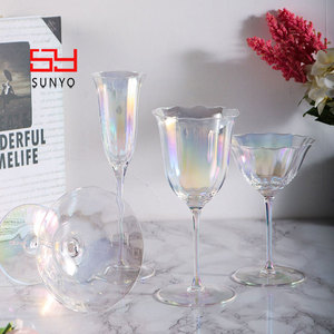 Ensemble de verres à vin en cristal haut de gamme SUNYO, couleur dégradée, verres à fleurs et verres à vin rouge, élégants pour le vin, les coupes à champagne - Product Image 6