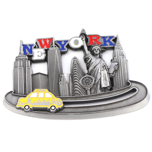 Aimants de réfrigérateur en métal émaillé 3D, souvenir de New York, en alliage de zinc, design personnalisé, <span class=keywords><strong>mobiles</strong></span> - Product Image 6