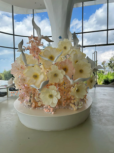 Fleur géante en papier crépon personnalisée haut de gamme, fleur artificielle de grande taille pour la décoration florale de mariage, événements extérieurs et vitrines - Product Image 6