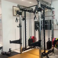 Équipement de gymnastique Smith 3-en-1 Poulie arrière multifonction en métal pour les exercices de bras, de poitrine et de jambes