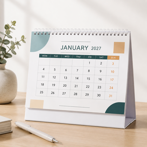 <span class=keywords><strong>Calendrier</strong></span> de bureau en papier personnalisé OEM ODM 2027, pour réception, planificateur mensuel sur pied pour le bureau - Product Image 2