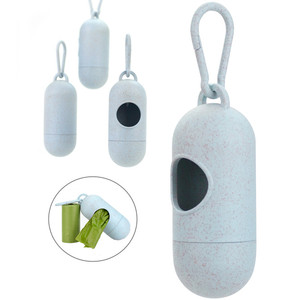 Promotional Custom Plastic Pill Shape Dog Poop Bag Dispenser Carrier