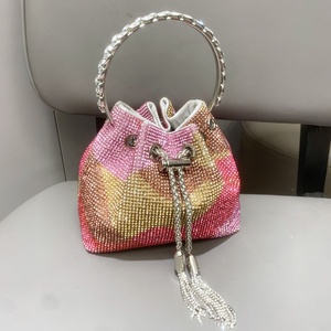 Diamonds Tassel Evening Clutch Bag Women Party <b>Purse</b> Versatile Bags Shiny Crystal Rhinestone Bucket Bag - Product Image 5