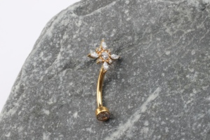 Ensemble de bijoux de <span class=keywords><strong>piercing</strong></span> corporel en titane F136 plaqué or <span class=keywords><strong>avec</strong></span> zircon 5A pour le <span class=keywords><strong>nombril</strong></span>, idéal pour fiançailles, mariage, fête ou cadeau - Product Image 6