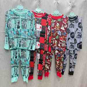 Pigiama in Fibra di Bambù per Ragazzi RD Western Denim Print a Maniche Lunghe, Set 2 Pezzi Morbido ed Elastico, Abbigliamento da Notte Traspirante e Comodo per Bambini - Product Image 2