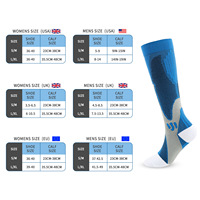 Chaussettes de compression de sport pour hommes et femmes, respirantes, de bonne qualité, en tricot, longues, jusqu'aux genoux, pour l'automne
