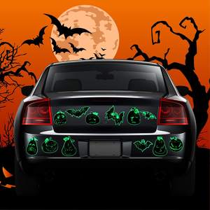 Decoraciones Populares para Fiestas de Halloween: Calabaza Brillante, Murciélago, Imán para Refrigerador, Calcomanía para Coche, Decoración para Buzón, para Comercio Transfronterizo - Product Image 2