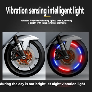 Nouvelles capuchons de valve de pneu de voiture en ABS multicolores étanches avec lumière LED pour vélo, moto et voiture – Vente en gros, ajustement universel - Product Image 3