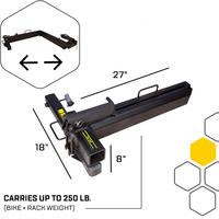 AMBITION Saris 250 LB Capacidad Swing Away Hitch Adapter Se adapta al receptor de 2 pulgadas con suspensión de remolque y piezas de eje