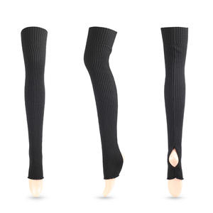 Q31043 hiver 80s 90s tricot jambières Ballet bas Yoga chaud hiver dames sur haut genou longues chaussettes - Product Image 6
