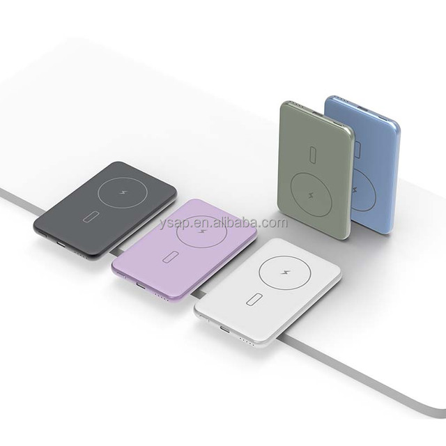 OEM Ampris PD 20W Fast Charging Portable Phone Charger Power Station 5000mah 10000mAh Wireless Magnetic Charger Power Bank
