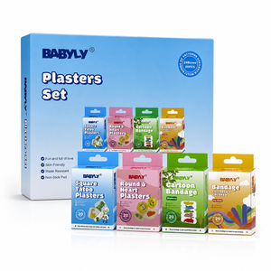Waterproof Kids Cartoon Adhesive Bandages Assorted Shapes Children First Aid Bandage <strong>Plasters</strong> <strong>Set</strong> - Product Image 1