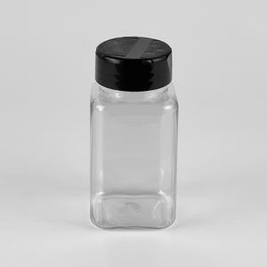 Botol Bumbu Plastik Persegi untuk Dapur, Ukuran 4oz 5.5oz 7oz, dengan Tutup yang Dapat Disesuaikan - Product Image 4