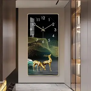 Dekor Uhr zootopia Poster Rahmen, Wohnzimmer Dekoration, Leinwand 3D Wand hängend Glas Malerei