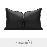 AIBUZHIJIA Moderne Luxus-Schwarz-Kissen bezüge Dekorative Home Metal Luster Dekorative Kissen bezüge für Couch