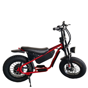 Bicicleta Eléctrica de 16 Pulgadas con Llantas Anchas de 48V, Estilo Retro, Motor en la Rueda Trasera, Cuadro de Acero de Alto Carbono, Frenos de Disco, para Adultos - Product Image 1