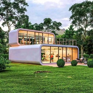 Casa completa Contenedor expandible Cabina subterránea plegable con panel de acero y sándwich Casa de cápsulas espaciales - Product Image 1